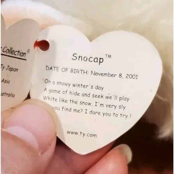 2002 TY Snocap Arctic Fox Dog Stuffed Animal Plush Toy Winter Home Decor - Picture 14 of 16